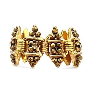 CLARE DEVE OF PARIS Elegant Gold-Tone Geometric Bracelet